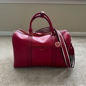 Henri Bendel West 57TH Red Weekender Duffle